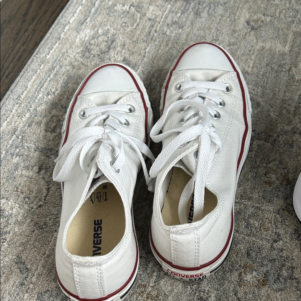 Converse Kids White and Red Sneakers